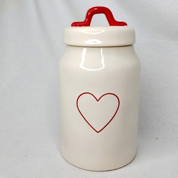 Rae Dunn Other New Rae Dunn Medium Red Heart Canister Poshmark